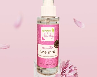Rose Water Face Mist /// AHA Refresher Spray, Rose Water Face Toner, Facial Spray