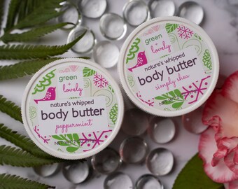 MINI Whipped Body Butters ~ Assorted Scents /// Stocking Stuffer for Her or Him, Organic Lotion, Skin Care, Hand Cream