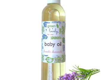 Baby Oil /// Lavender Chamomile Baby Body Massage Oil, Lavender Skin Moisturizer for Baby, Baby Shower Gift, New Mom Gift, Gift for Baby.