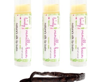 Vanilla Bean Lip Balm /// Organic Lip Balm, Lip Butter. Silky Shea Lip Butter Balm. Intensive Long Lasting Moisture. Kid safe.