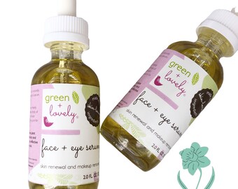 Cara + Suero de ojos /// Eliminador de maquillaje, Aceite de limpieza, Suero facial, Suero de ojos, Idea de regalo para las mujeres, Relleno de medias