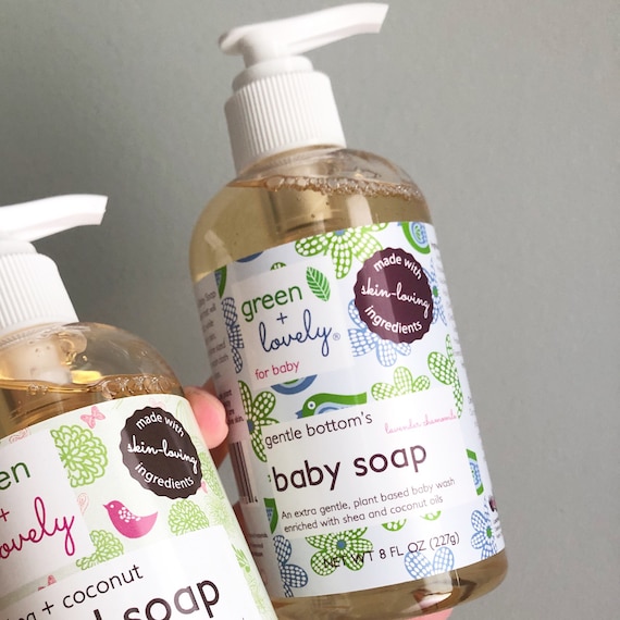 Gentle Bottom's Baby Soap. Lavender Chamomile. Bath. Organic and Plant based ingredients. Nourishing. SLS and Paraben Free.