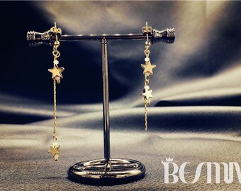 14k gold Meteor shower ear stud