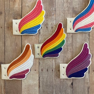 rainbow shoe wings, corset wings