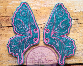 Butterfly shoe wings, corset wings