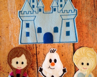 Cold sister inspired finger puppet busy bag