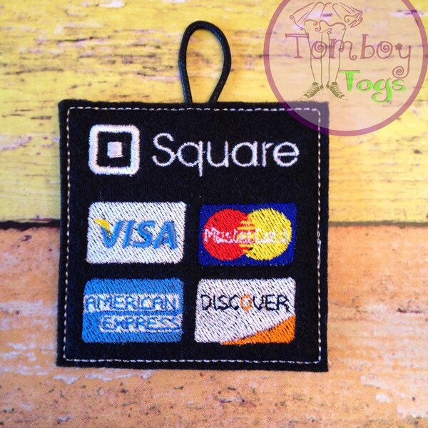 Credit card logo patch, feltie