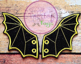 Bat shoe wings, corset wings