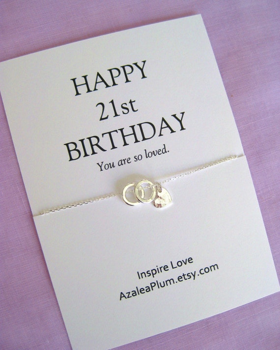 21st Birthday Gift For Daughter Solid Sterling Silver Etsy