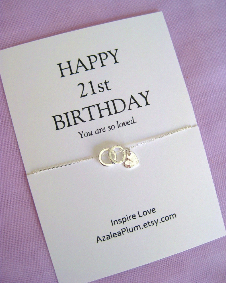 21st Birthday Gift For Daughter Solid Sterling Silver Etsy