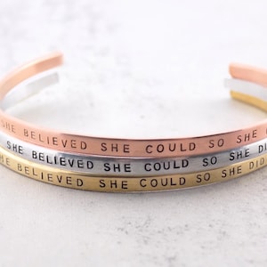 Group Gift choose one color She believed she could so she did bracelet