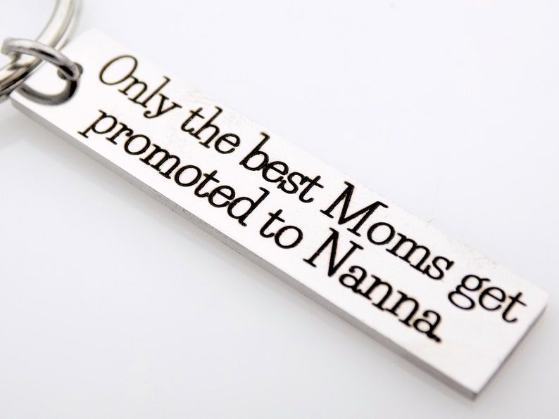 Only the best get promoted Keychains Gift for Nanna, Poppa, Grandma, Grandpa Text can be customized Single Keychain image 3