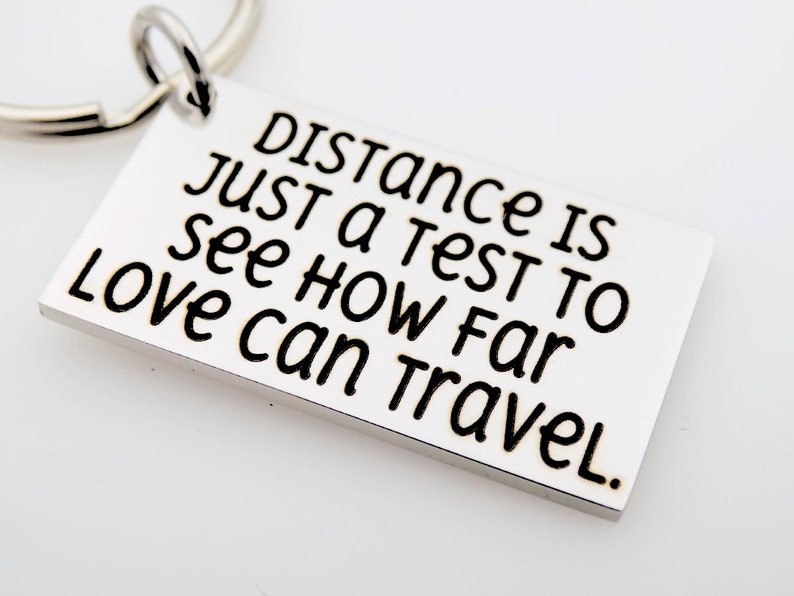 Long distance Quote gift idea keychain image 2