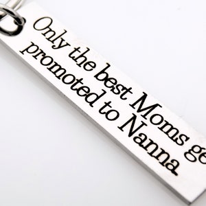 Only the best get promoted Keychains Gift for Nanna, Poppa, Grandma, Grandpa Text can be customized Single Keychain image 4