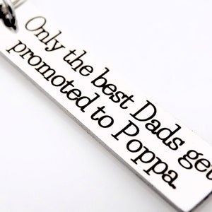 Only the best get promoted Keychains Gift for Nanna, Poppa, Grandma, Grandpa Text can be customized Single Keychain image 9