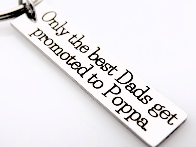 Only the best get promoted Keychains Gift for Nanna, Poppa, Grandma, Grandpa Text can be customized Single Keychain image 9