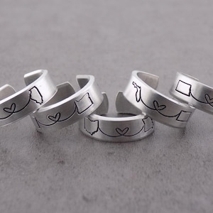 Long distance gift from boyfriend, long distance girlfriend gift, Going away present, Long distance relationship gift idea, Adjustable ring