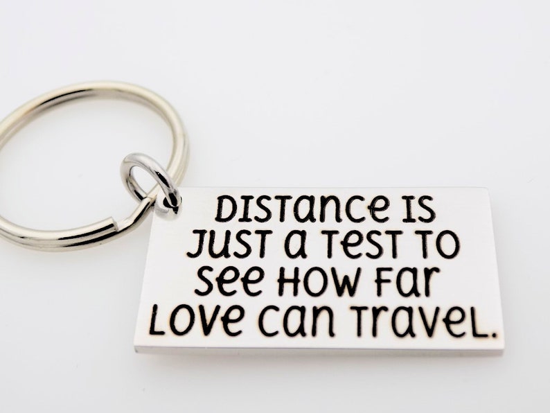 Long distance Quote gift idea keychain image 6