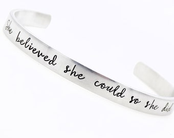 Inspirational Bracelet She believed she could so she did group gift idea