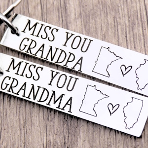 Long distant Grandparents gift Gift for Grandma Gift for Grandpa - any 2 locations