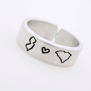 Custom ring for Long Distance Girlfriend or Boyfriend