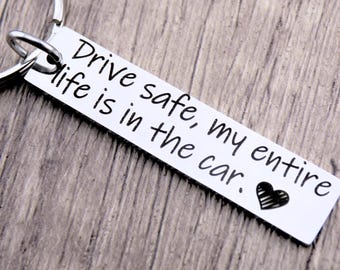 New Driver or Professional Driver Gift, stainless steel engraved keychain