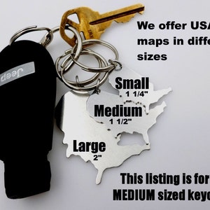 USA Map keychain Long distance Mother College going away gift Miss you Mom Custom with your states Mother's Day gift from daughter or son image 10