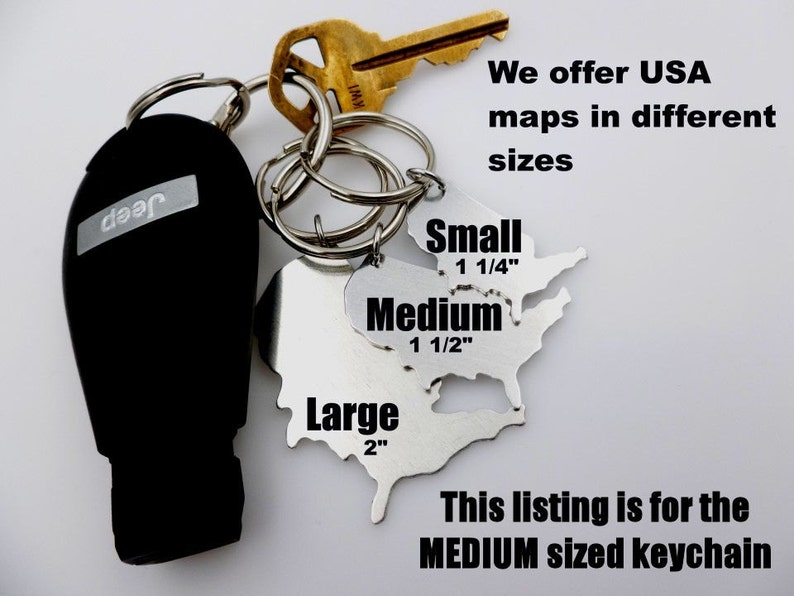 USA Map keychain Long distance Mother College going away gift Miss you Mom Custom with your states Mother's Day gift from daughter or son image 10
