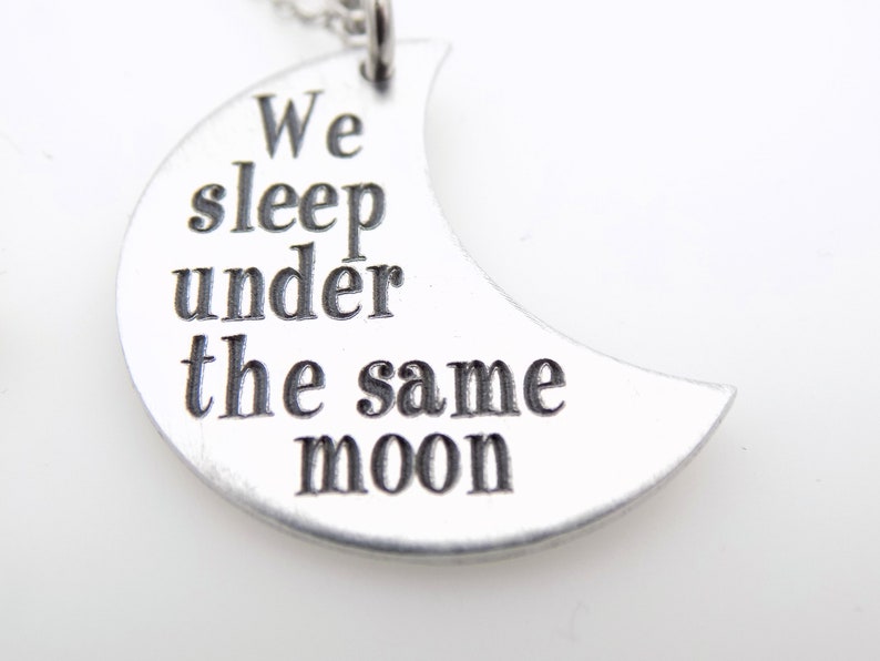 Long Distance Set of 2 Necklaces Celestial Sun and Moon Themed makes a great gift for couples, best friends, Girlfriend or Boyfriend image 2