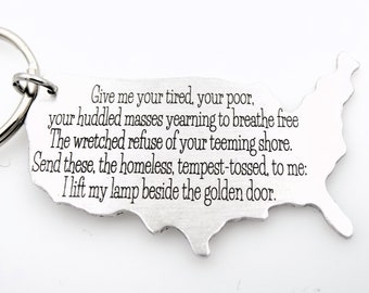 American Citizenship gift is laser engraved with the poem from the Statue of Liberty