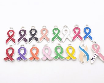 Cancer Ribbon Charms - Charm Addon