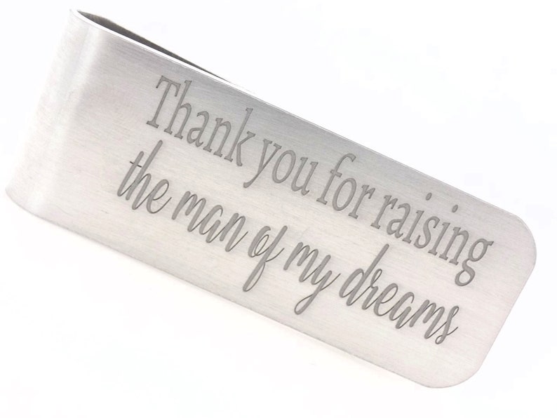 Personalized Money Clip, Wedding gift for Dad, Father of the Groom, Comes with gift box Custom with Names Personalized laser marked alum image 8