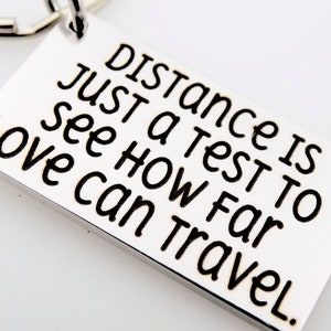 Long distance Quote gift idea keychain image 4