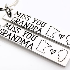Long distant Grandparents gift Gift for Grandma Gift for Grandpa - any 2 locations