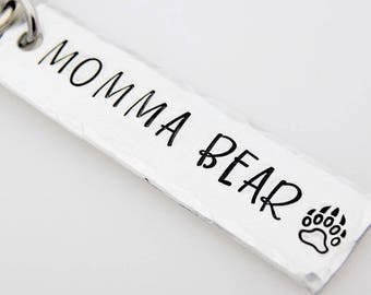 Momma Bear Keychain, Gift for mother, Protective mother, New baby Baby shower, Mother's Day, Gift for Mom, Mommy, Momma, Mama, New mother