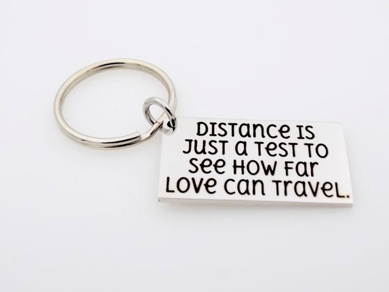 Long distance Quote gift idea keychain image 7