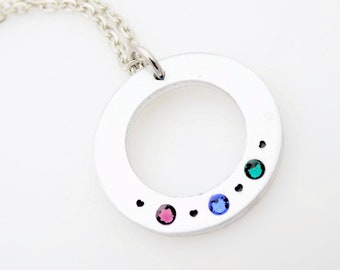 Adorable Birthstone Necklace - Great for Mom