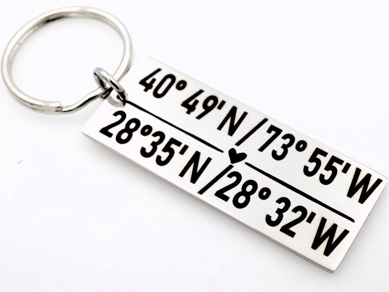 Custom Coordinates keychain Choose your locations image 3