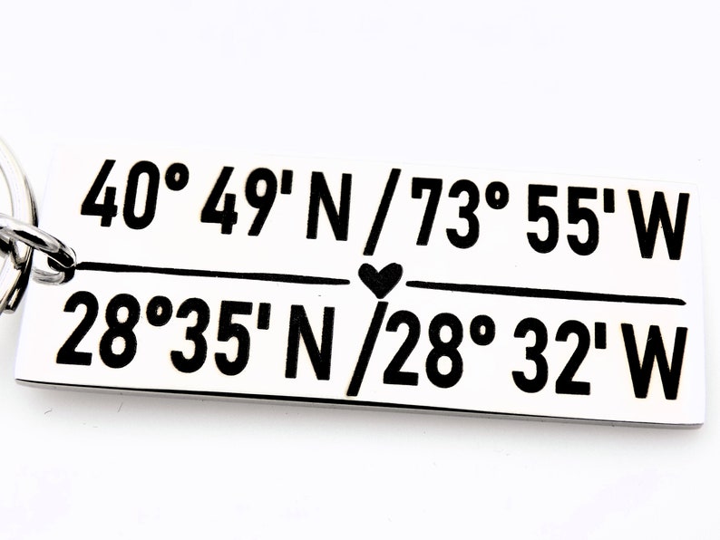 Custom Coordinates keychain Choose your locations image 2