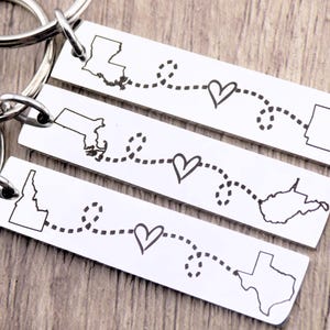 Custom with ANY two locations, Countries, States or Provinces. Long Distance Gift idea