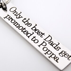 Only the best get promoted Keychains Gift for Nanna, Poppa, Grandma, Grandpa Text can be customized Single Keychain image 2