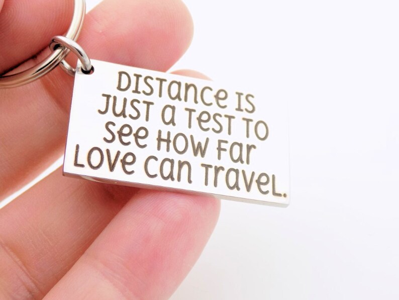 Long distance Quote gift idea keychain image 8