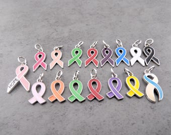 Cancer Ribbon Charms - Charm Addon