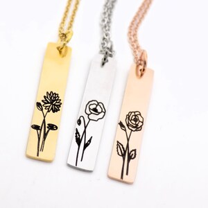 Custom Birth Month Necklace Gift for Mother's Grandmother's Nanna's Custom Laser Engraved image 4