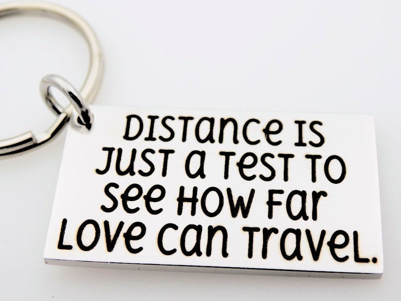 Long distance Quote gift idea keychain image 5