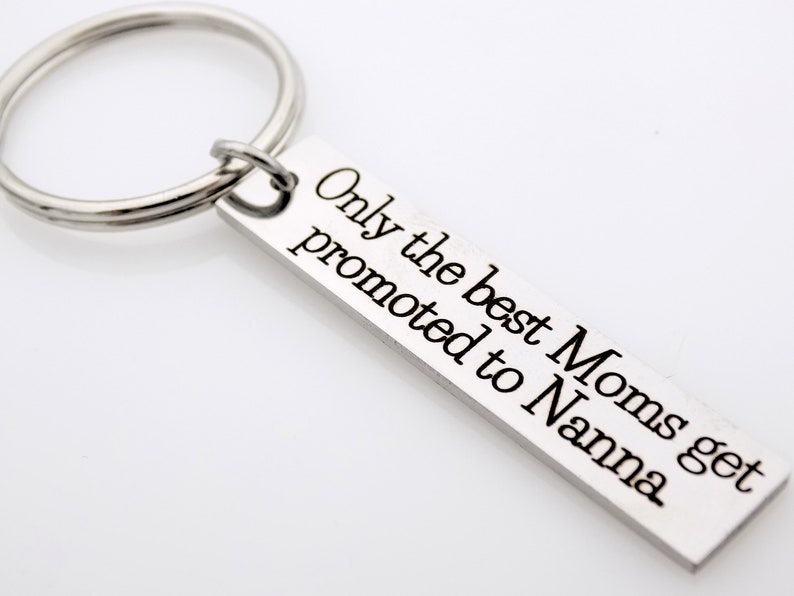 Only the best get promoted Keychains Gift for Nanna, Poppa, Grandma, Grandpa Text can be customized Single Keychain image 5