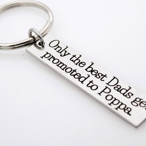 Only the best get promoted Keychains Gift for Nanna, Poppa, Grandma, Grandpa Text can be customized Single Keychain image 8