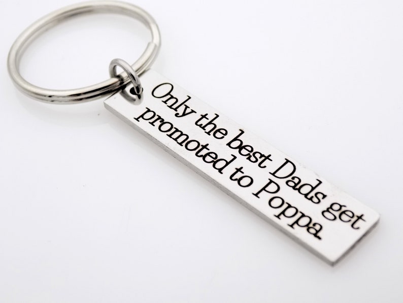 Only the best get promoted Keychains Gift for Nanna, Poppa, Grandma, Grandpa Text can be customized Single Keychain image 8