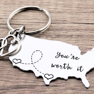 Going away gift USA Map keychain