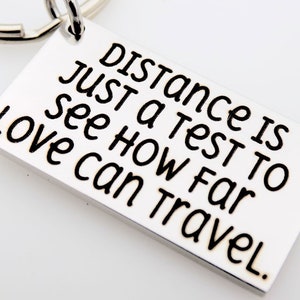 Long distance Quote gift idea keychain image 1